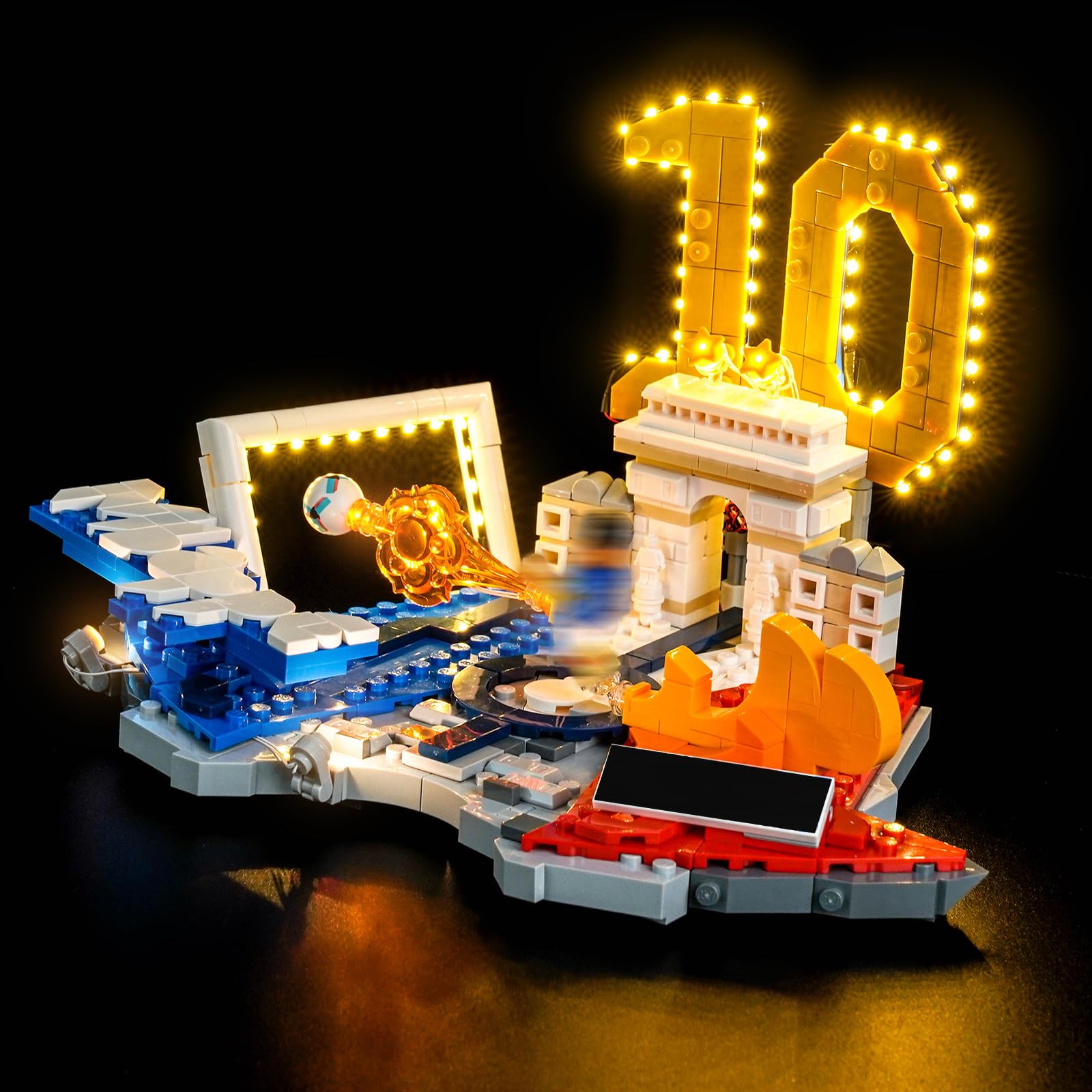 Light Kit Compatible with Lego 43013 Kylian Mbappé-Soccer Highlights (No Model), Decoration Lighting Set Compatible with Lego Kylian Mbappé-Soccer Highlights Blocks Model