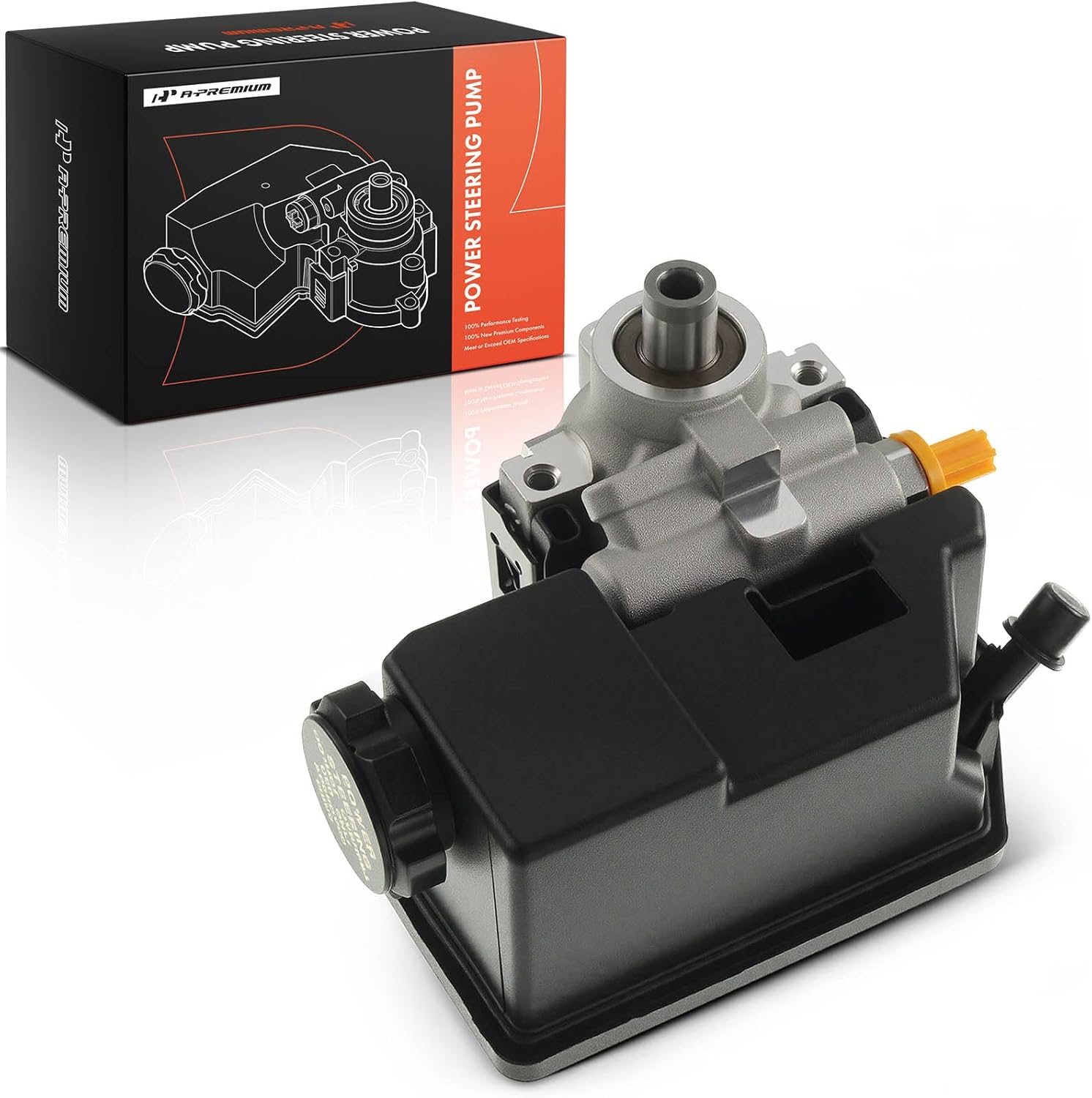 A-Premium Power Steering Pump, with Reservoir, Compatible with Chevrolet Colorado 2004-2012 & GMC Canyon 2004-2012 & Isuzu i-280/i-350 2006, i-290/i-370 2007-2008, 2.8L 2.9L 3.5L 3.7L