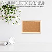 Vista 8 de Tablero de notas de 2 piezas de corcho con marco para colgar en la oficina, decoración del hogar, 7.9 x 11.8 in, tablero de anuncios de pared
