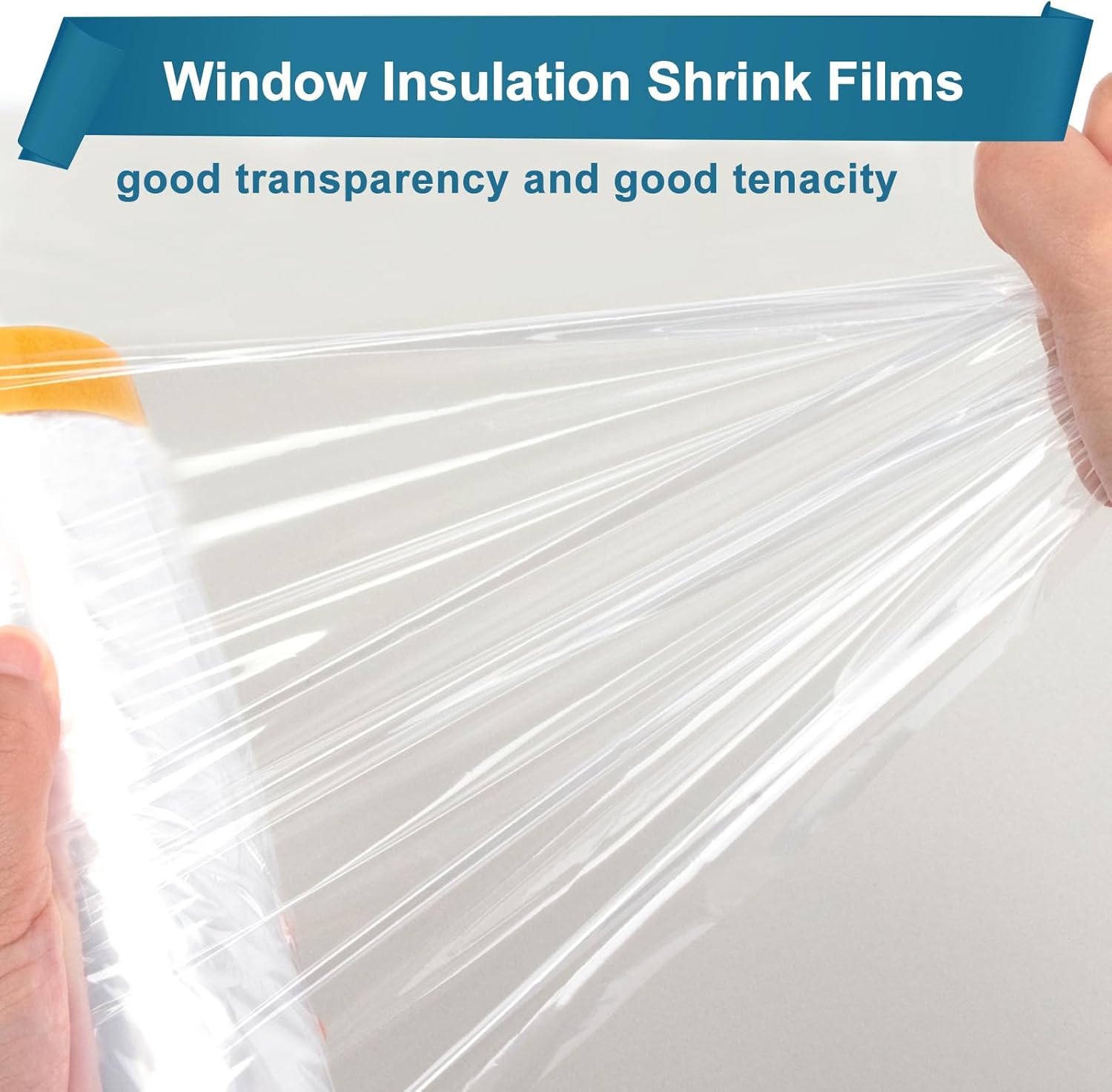 Augblinds Window Insulation Kit for Winter, Plastic Window Covering 94 Inch Wide × 393 Inch Length with Double-Sided Tape, Insulates Patio Doors & Large Windows Winterizing, 1 Roll Clear