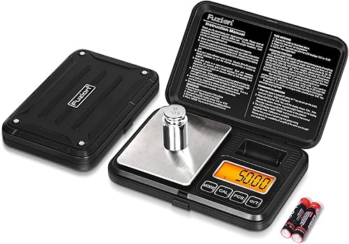 Miniatura 9 de Fuzion Báscula digital de bolsillo, escala de gramos, mini báscula de 6 unidades de joyería con pantalla LCD, función de tara para alimentos, joyas,