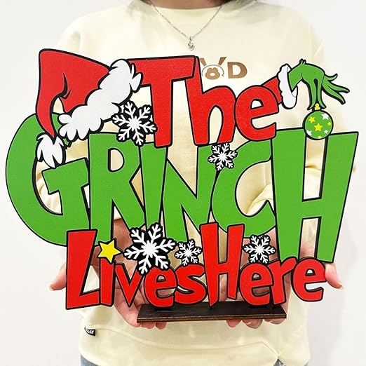 Christmas Wooden Table Decorations Grinchmas Table