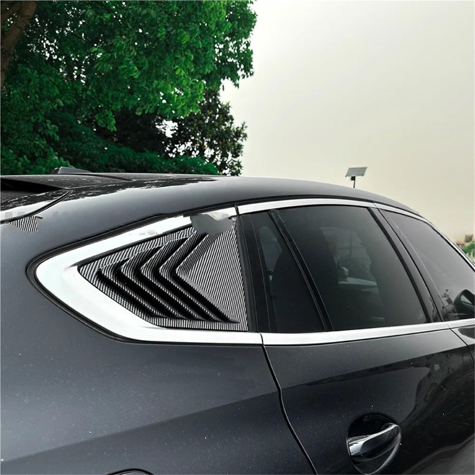 Osłona żaluzji tylnej szyby Pasuje do BMW X6 G06 2019 + Naklejka na tylne okno samochodu trójkątna, rolety, naklejka samochód, modyfikacja zewnętrzna