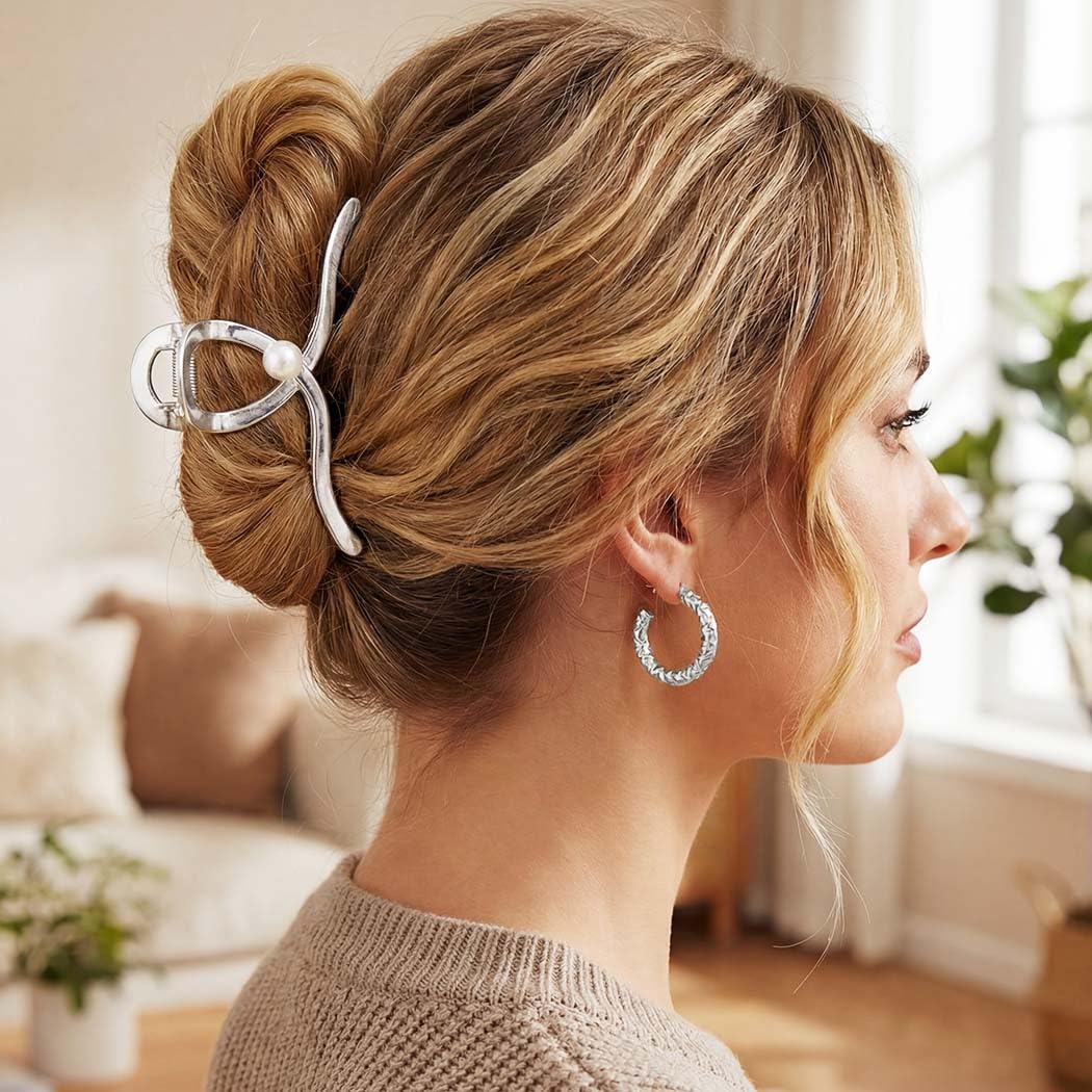 Fashey Metal Claw Clip Gold Hair Clips Large Hair Claws for Thick Fancy Hair Accessories for Women - Image 5