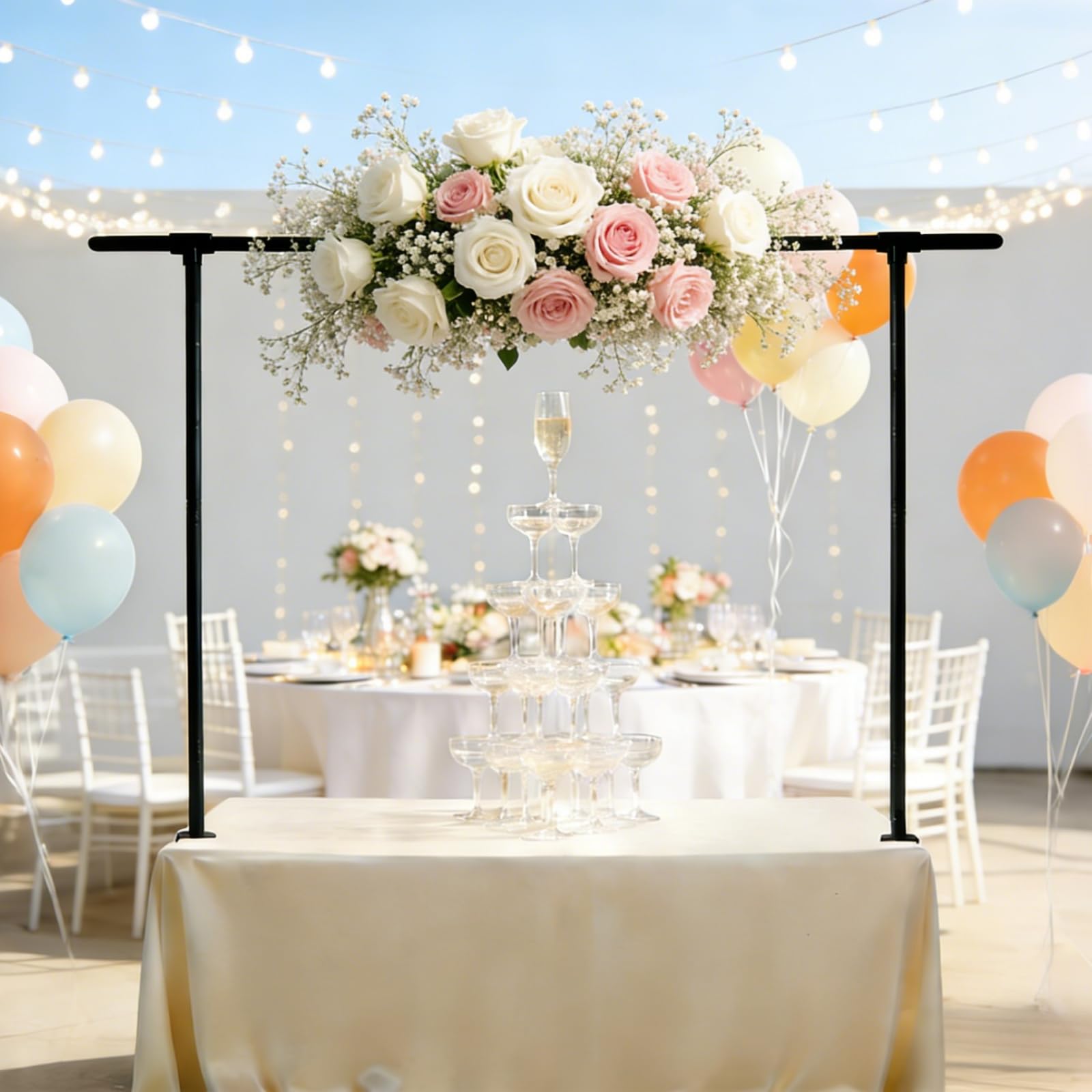 Cadre de ballons de table pour anniversaire et mariage avec tringle extensible