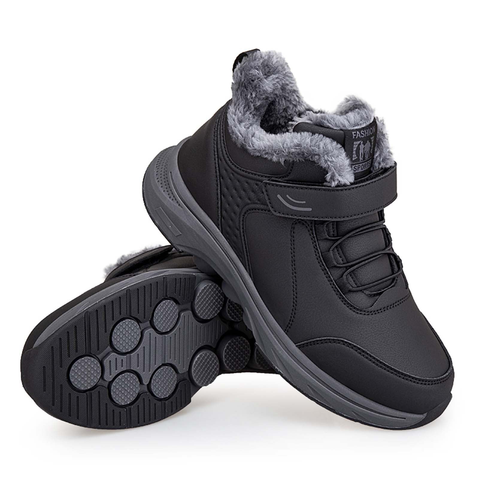 Lammfell Jack Fleecegefütterte Winterstiefel, Hohe, Fleecegefütterte, Dicke Wanderschuhe, Slipper Für Mütter Weiße Schuhe Damen Mit Absatz Badelatschen Damen 40 Extra Breite Schuhe