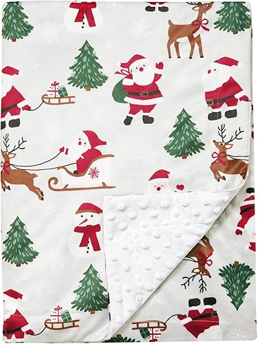 PHF Minky - Manta de bebé para niñas, 30 x 40 pulgadas, suave, de doble capa, con respaldo de puntos, manta de recepción para recién nacidos, bebés,