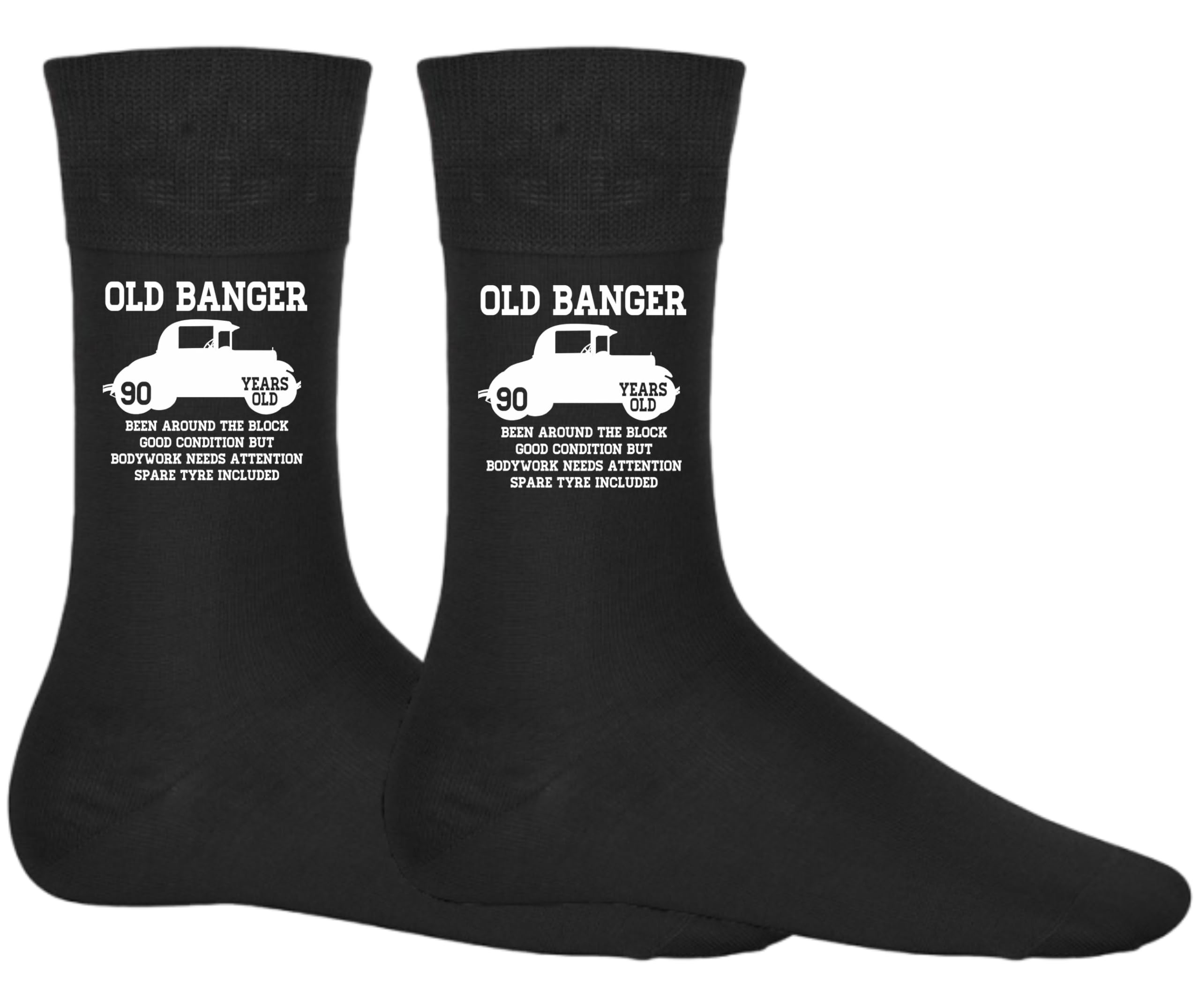 Dcg Printwear Unisex Black Funny Gift For Grandad Or Dad – Born In 1935 Socks – Hilarious 90Th Birthday Gag Present