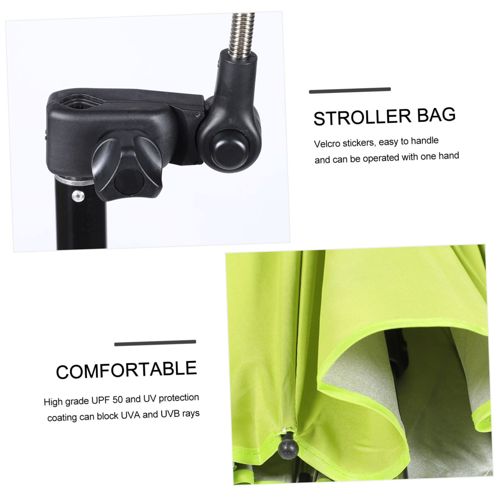 ibasenice 2 Piezas paraguas de cochecito sombrilla cochecito bebe accesorios carrito bebe paraguas para cochecito kid umbrella carro cochecito de viaje paraguas con clip para cochecito paño