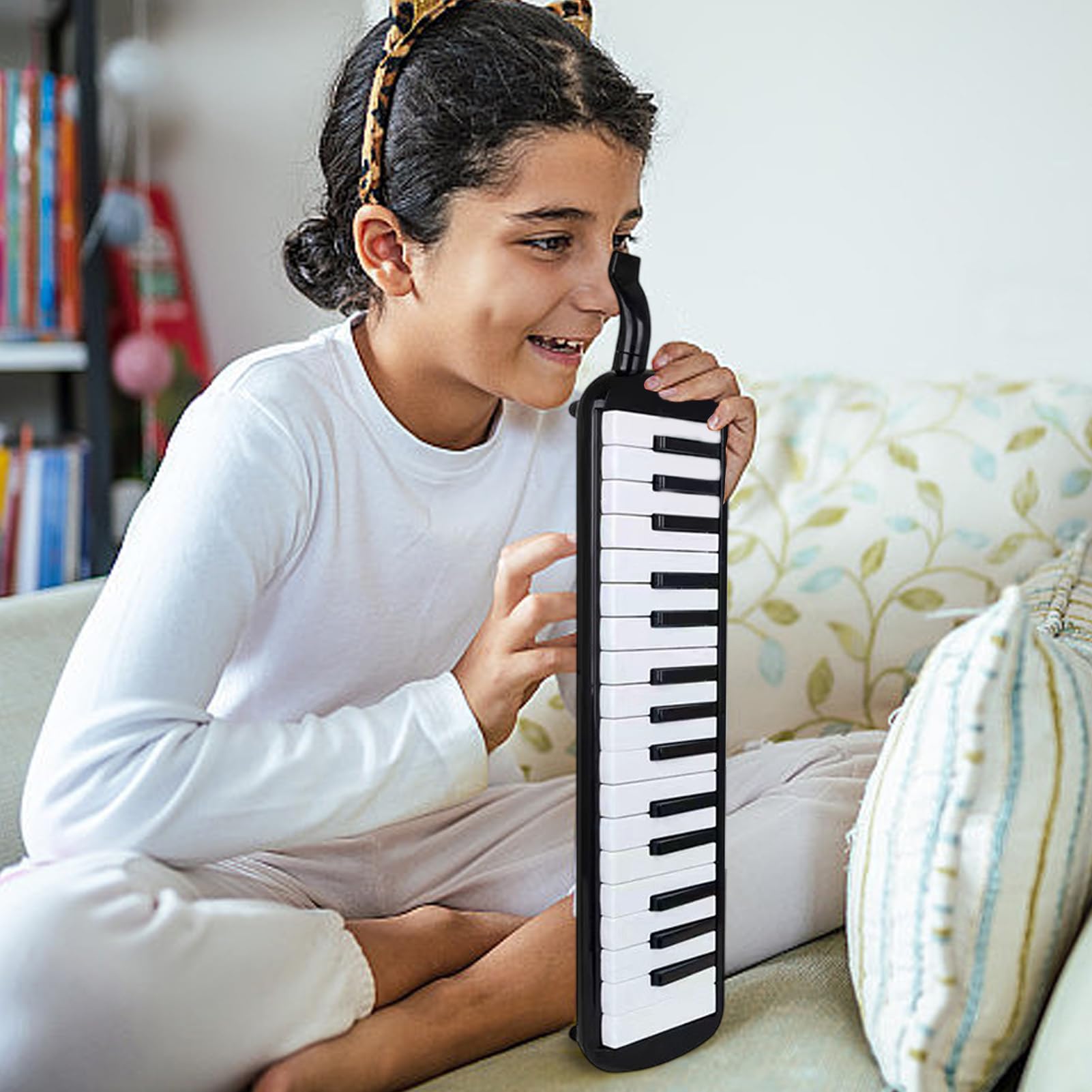 Générique Melodica 32 Teclas, Instrumento Musical con Tubos Dobles, Negro