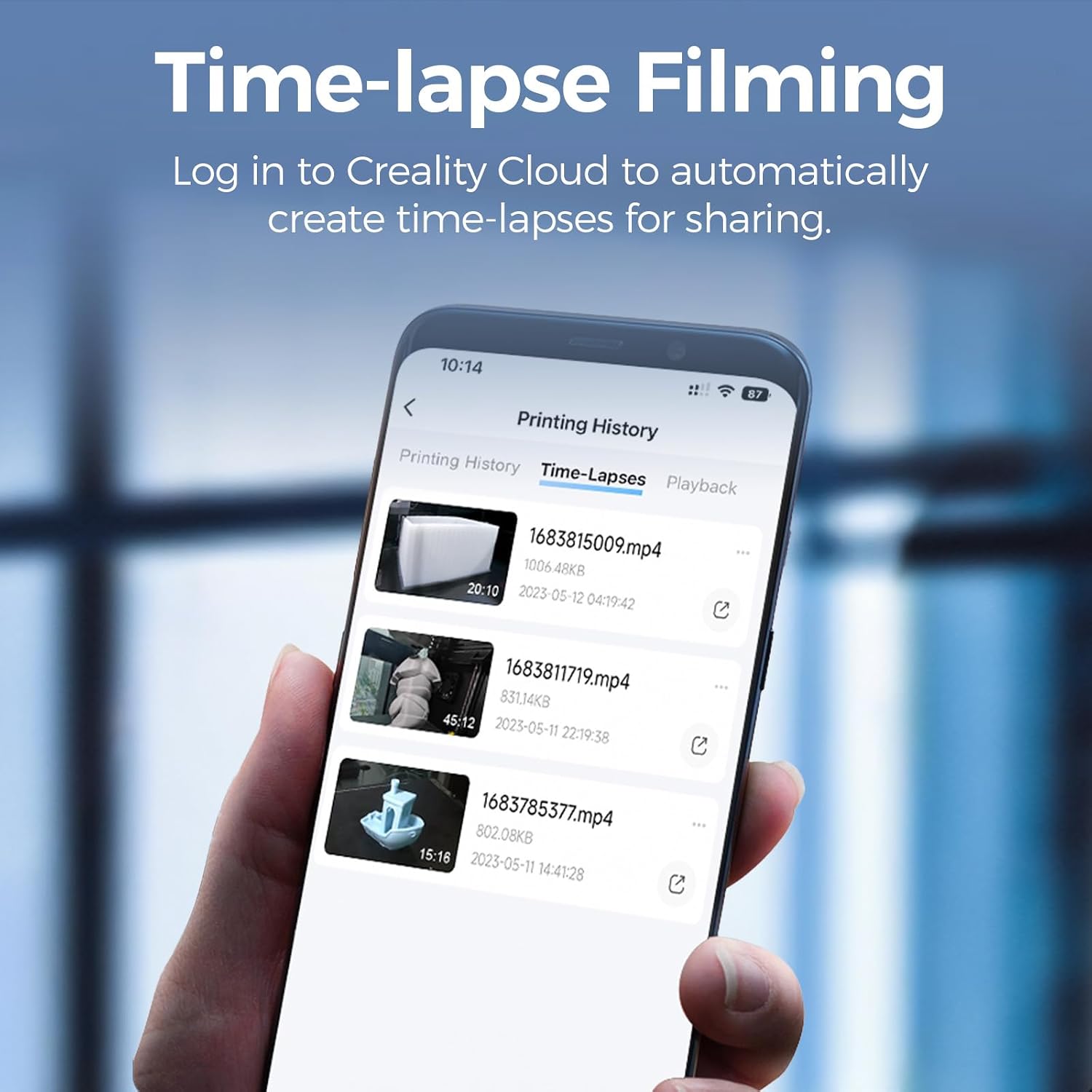 Creality K1 Series-2025 AI Camera time-lapse filming feature