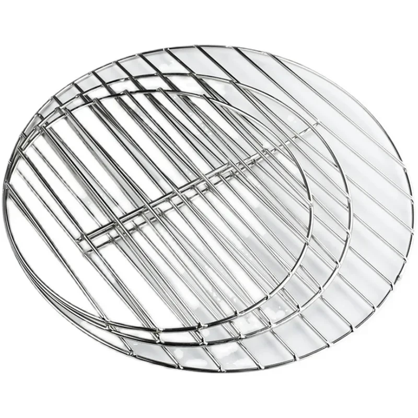 Rete a rete per barbecue in acciaio inox, griglia rotonda per arrostire pancetta e verdure, accessorio da cucina versatile, varie dimensioni (43,5 cm)