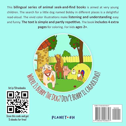 Miniatura 2 de Where Is My Little Dog - Dov'è il mio cagnolino Bilingual English Italian Children's Book Ages 2-4 with Coloring Pics (Where Is... - Dov'è...)