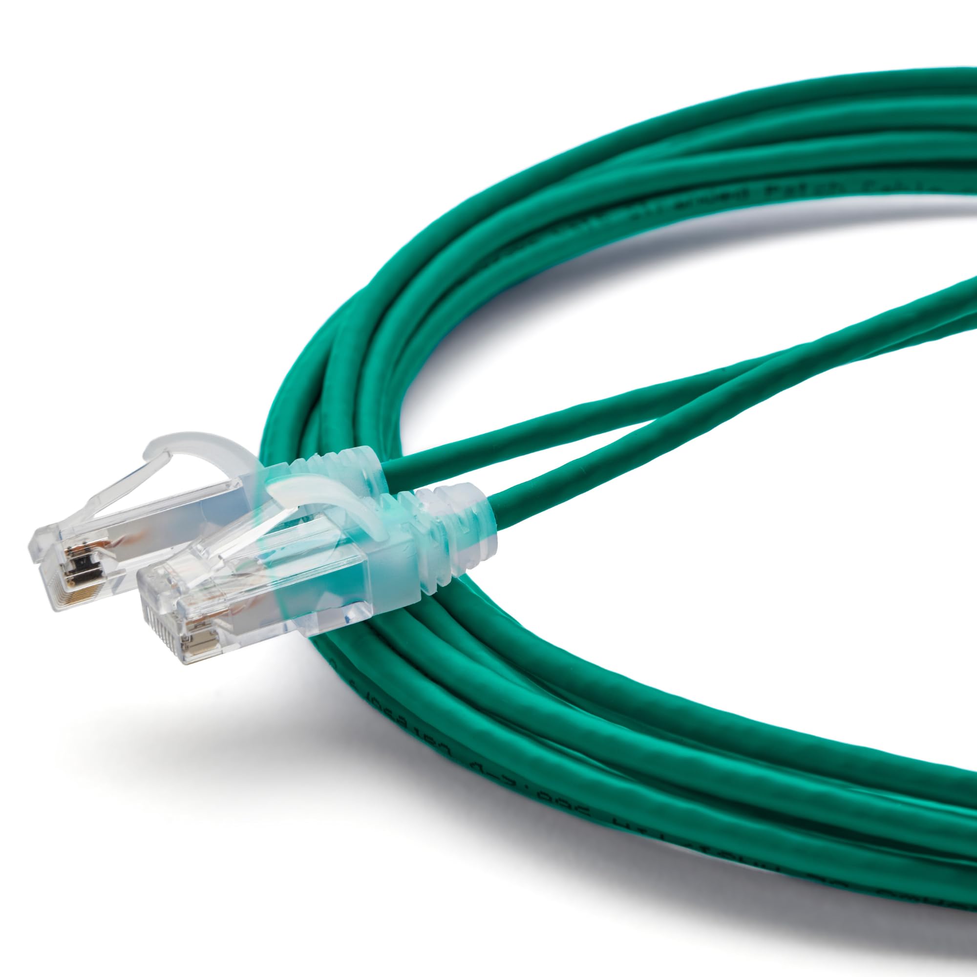 TRUECABLE Cat6 Component Rated Patch Cable, Unshielded (U/UTP), 14ft, Green, 28AWG Solid Copper, Snagless 10G High-Speed Ethernet Cable, PoE++ 4PPoE