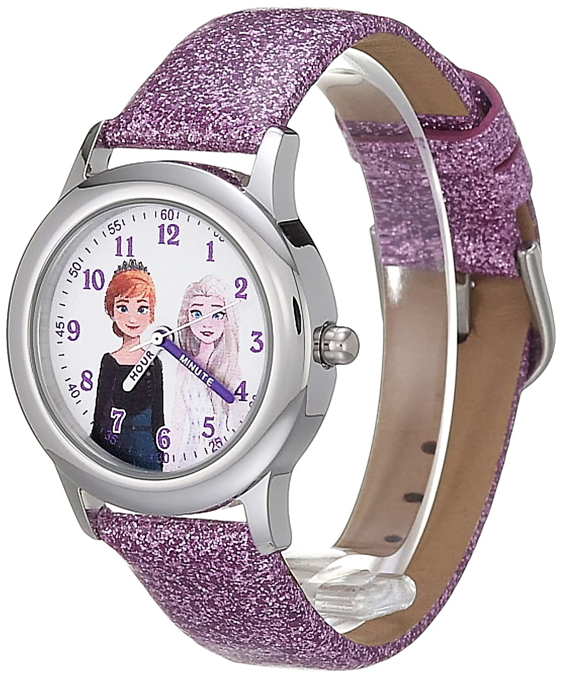 Disney Reloj analógico de Cuarzo japonés Unisex para niños con Correa de Piel WDS001018