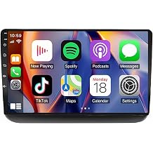 Touch Screen Android Auto Car Radio Receiver for Jeep Grand Cherokee WK2 2013-2020 Touchscreen Portable Carplay Screen with Siri, Bluetooth, Transmitter, Voice, 4 Core 2G+32G