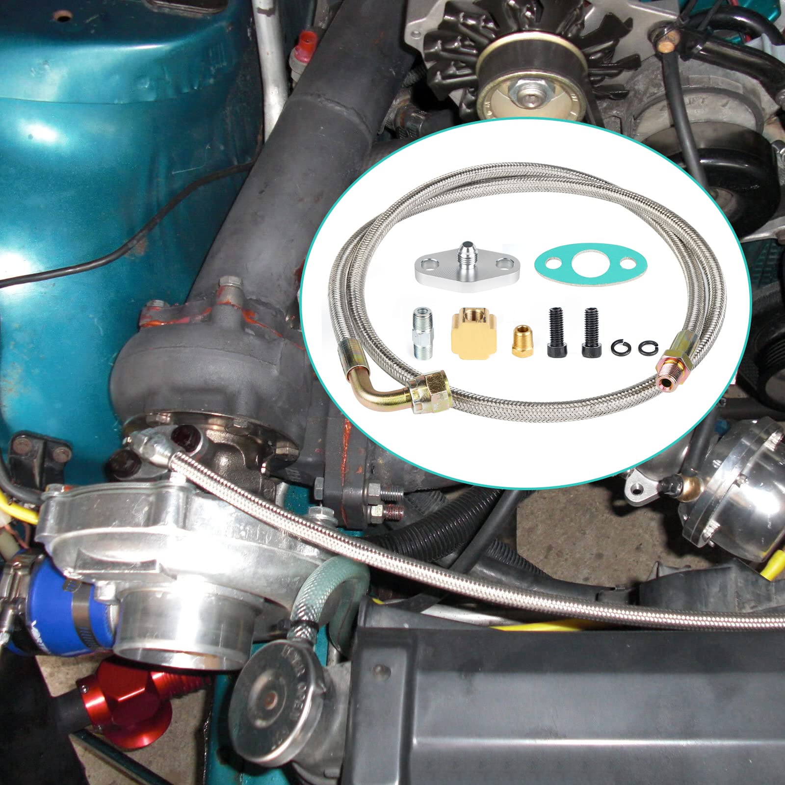 YESHMA YESHMA Turbocharger Oil Feed And Drain Return Line Kit For T3 T4 GT35 T70 T66 T61 T60 T04E T04 GT32 GT40 GT42 GT4088R GT4049R GT42R/RS GT4294R GT4202R | Best Price UAE