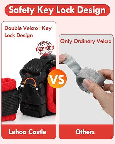 Miniatura 3 de Lehoo Castle Correa de seguridad para niños pequeños para caminar, correas de bebé para niños pequeños, arnés para niños con correa, correa de
