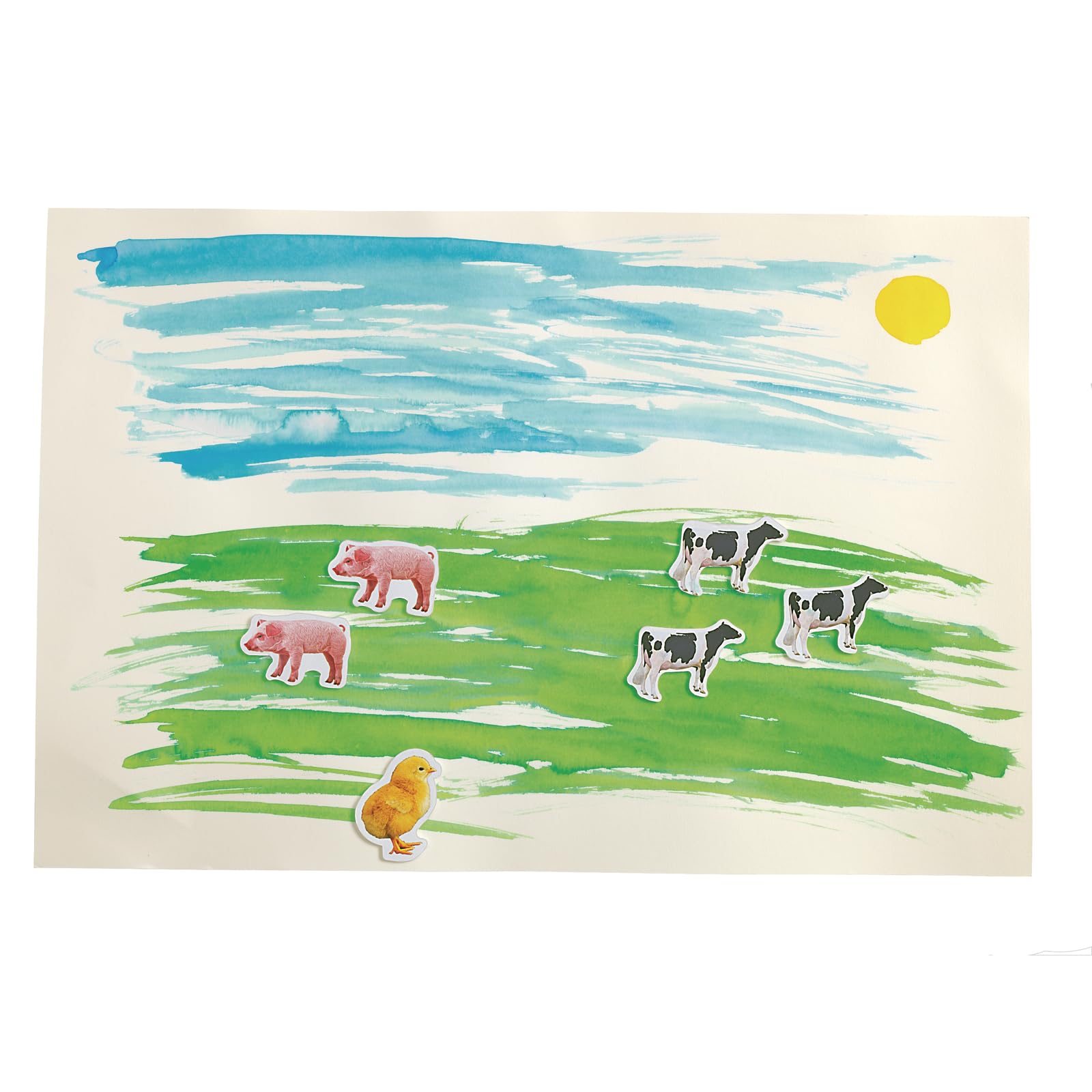Colorations Lot de 250 autocollants en mousse avec photo d'animaux