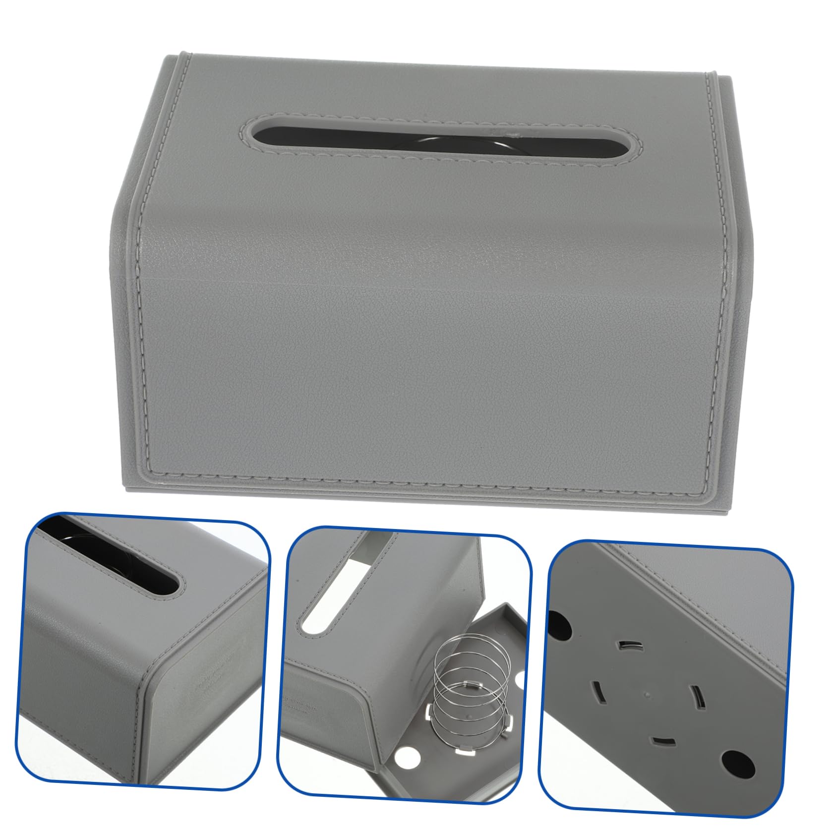 Ciieeo Box Tissue Box Covers Faux Wipes Holder Paper Case Napkin Tissues for Car Tabletop Car Tissue Holder Car Decor Retro Decor Vehicle Tissue Dispenser Table Tissue Dispenser