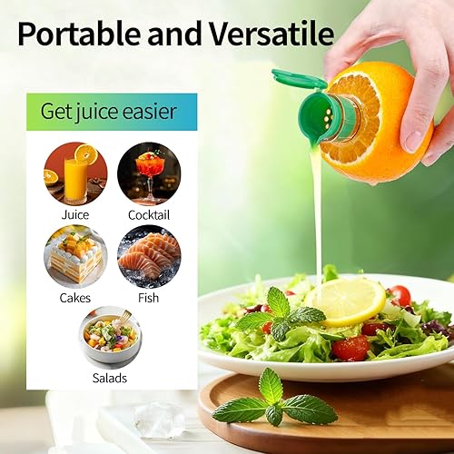 Miniatura 3 de Exprimidor de limón con filtro, exprimidor manual sin BPA, exprimidor portátil de cítricos para cocina, cócteles, barbacoa, exprimidor de lima de