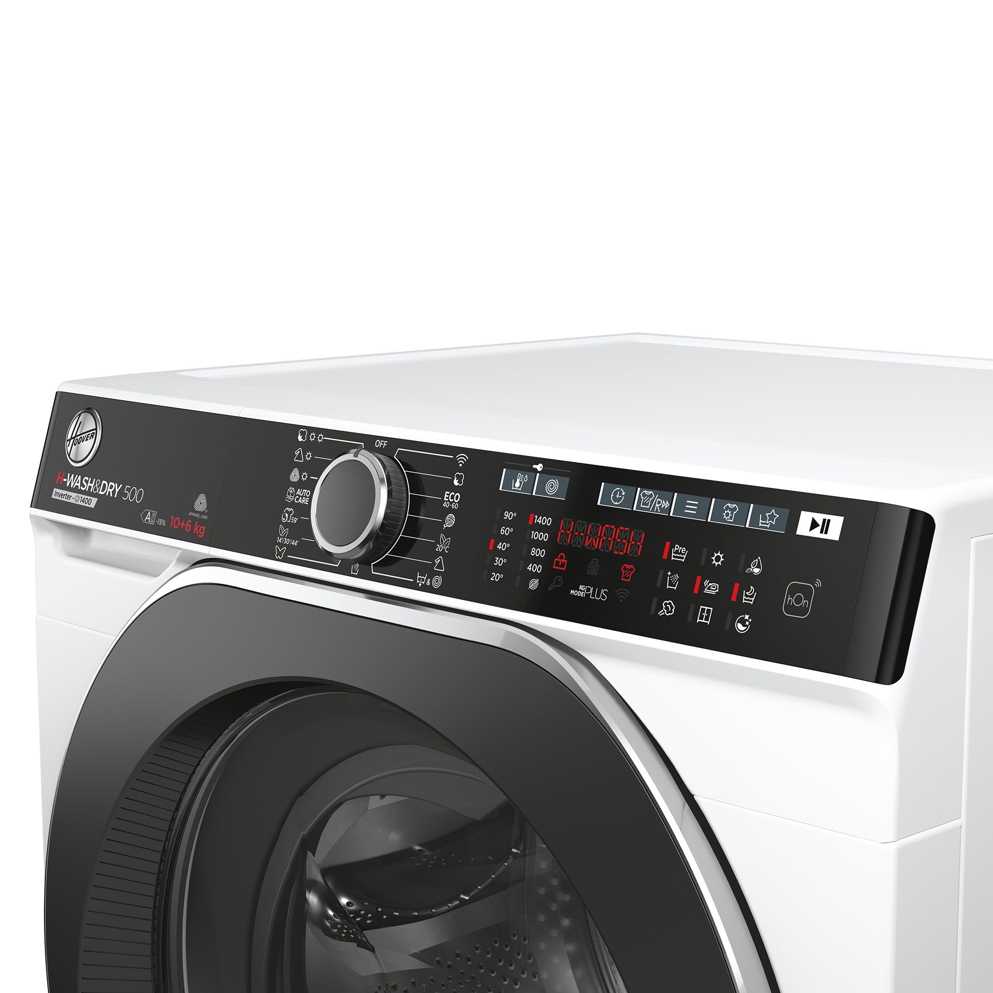 Hoover HDP4106AMBC7/1-S Waschtrockner, Active Steam, WiFi & Bluetooth, 10 kg Waschen 6 kg Trocknen, 1400 U/min, Weiß