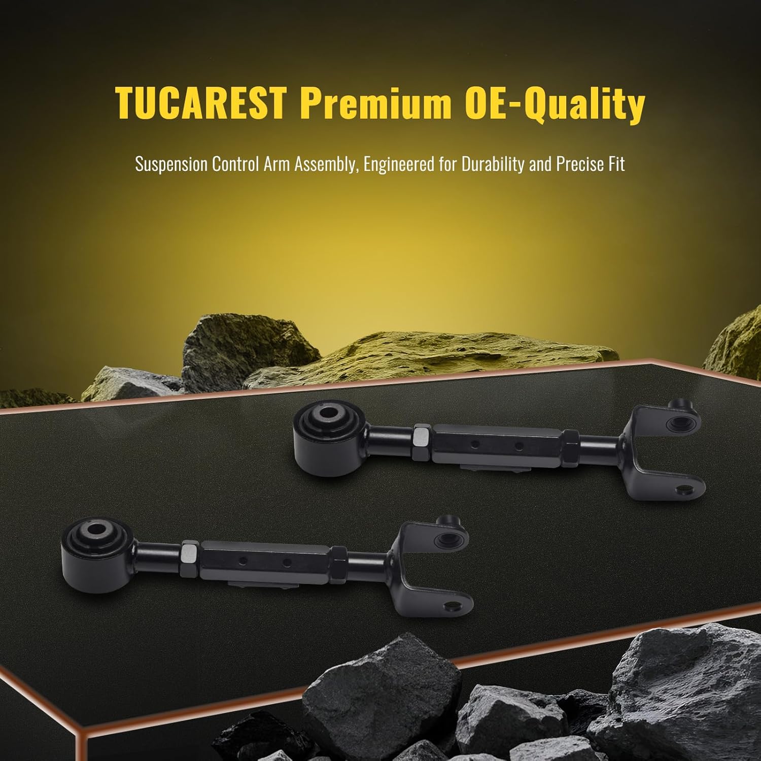 TUCAREST 2Pcs K90489 Left Right Rear Upper Control Arm Assembly Compatible With 2002-2006 Ho-nda CR-V, 2003-2011 Element Driver Passenger Side Suspension