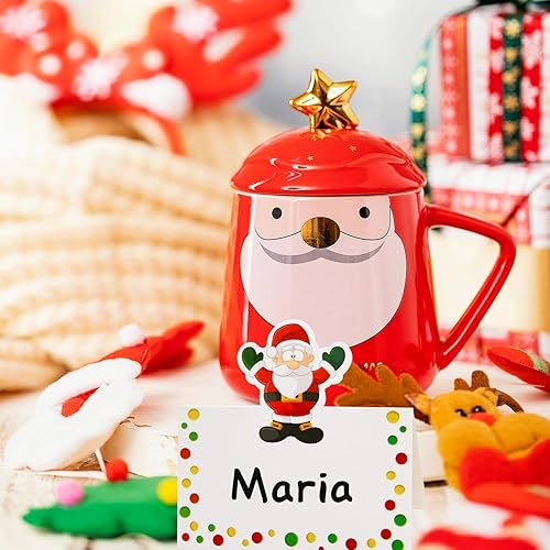 Miniatura 9 de Fancy Land Tarjetas de lugar de Navidad para ajuste de mesa, 36 tarjetas de nombre de mesa para decoraciones de mesa de Navidad