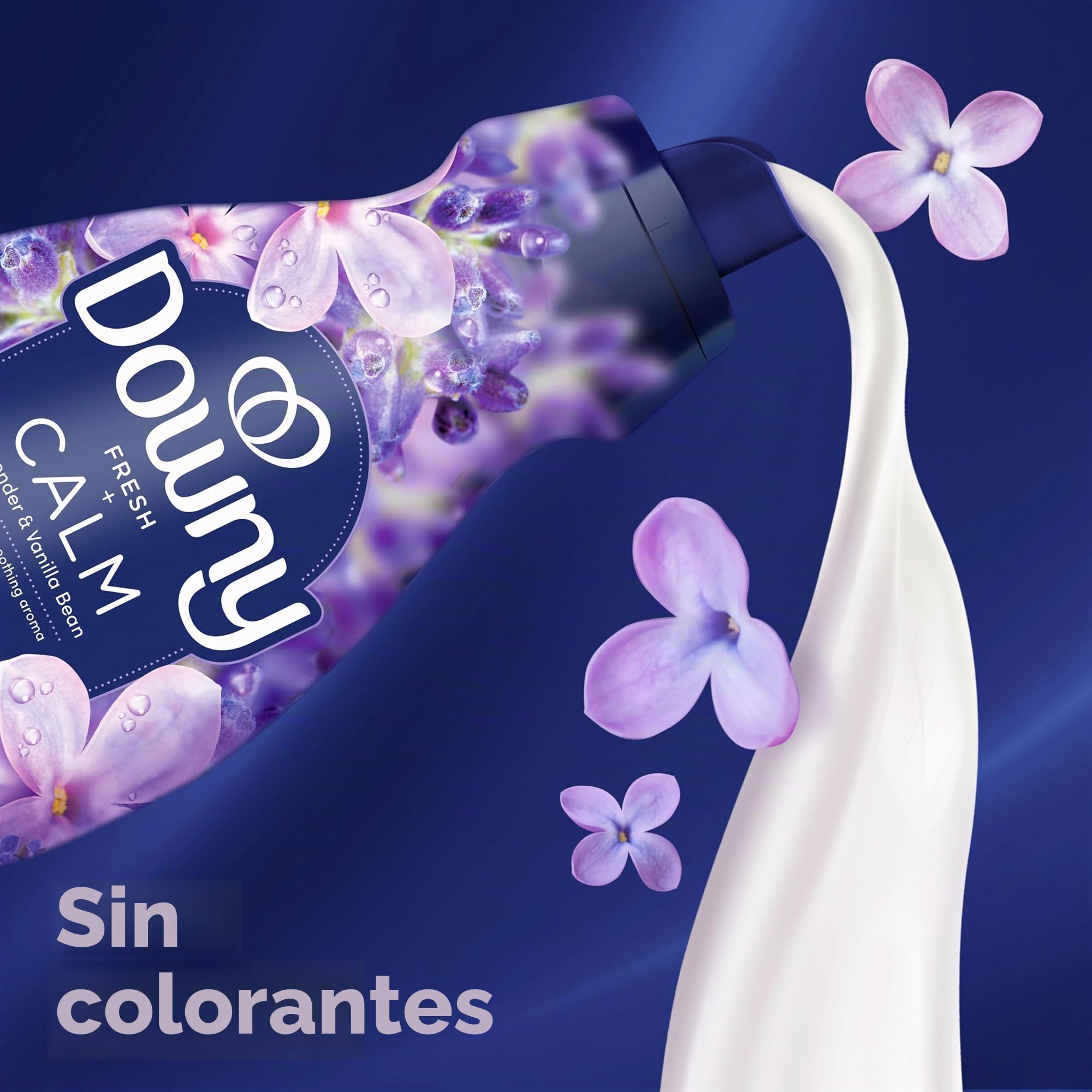 Downy Infusions - Suavizante de tela para ropa líquido, aroma tranquilo, lavanda y vainilla, 56 onzas líquidas (paquete de 2)