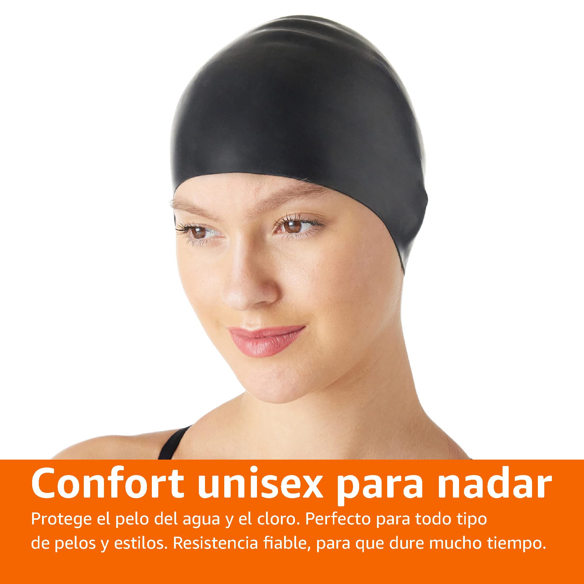 Amazon Basics Gorro de natación silicona no se arruga