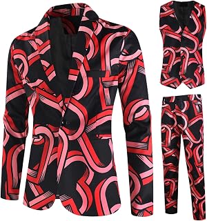 Ladies Dress Pant Suit Fashion Casual Party Dress Up Suit Jacket Vest Pants Three Piece Suit Chinese Suit for Men Suits for Men Slim fit Suits for Men Floral Waistcoat for Men 02