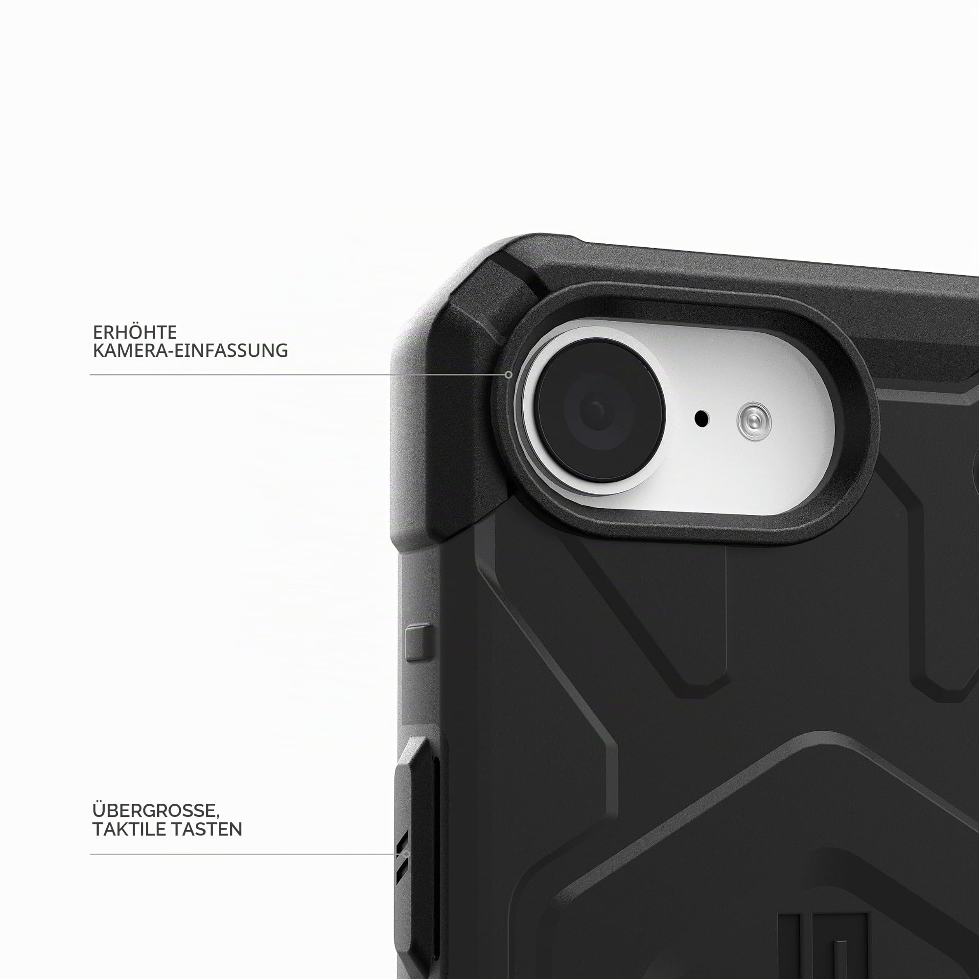 URBAN ARMOR GEAR Pathfinder MS Hülle für iPhone 16e/17e | Passgenau | 5,4m Fallschutz| Magnetmodul | Erhöhte Ränder | Alle Ports erreichbar | Wabenstruktur für extra Stabilität