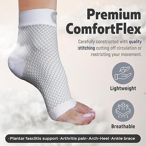 Miniatura 6 de Calcetines de fascitis plantar con soporte de arco para hombres y mujeres, los mejores calcetines de compresión de tobillo para aliviar el dolor de
