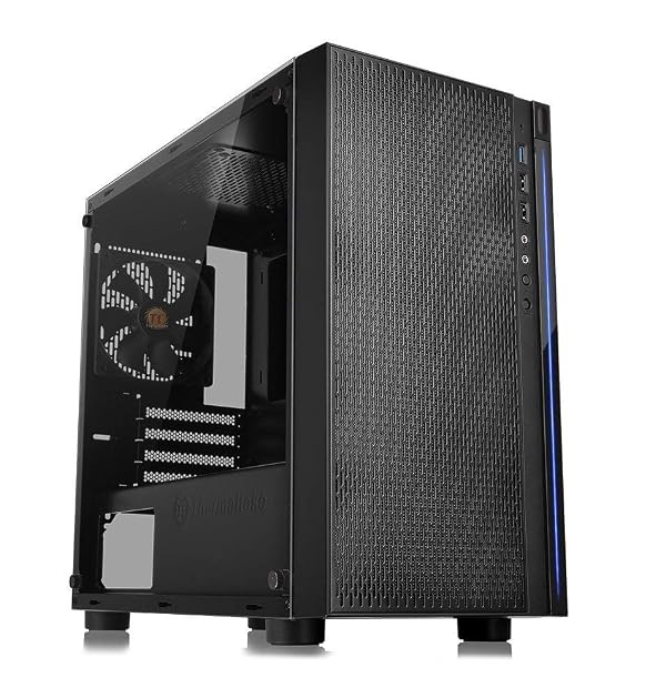 Thermaltake Versa H18 Tempered Glass Black Spcc Micro ATX Gaming Computer Case CA-1J4-00S1WN-01 by Thermaltake - Used condition - US$46.57