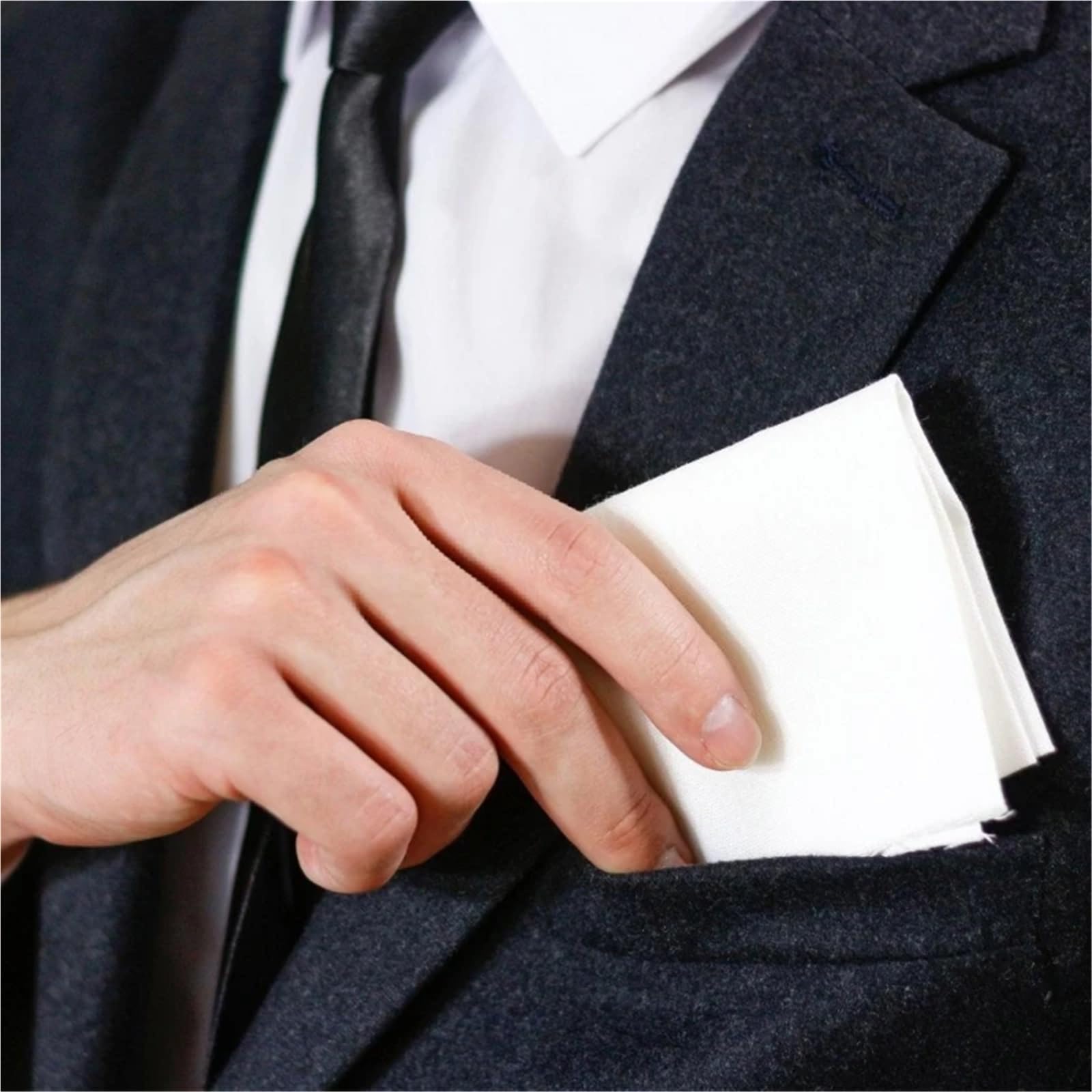Fazzoletti Uomo 6 Pezzi Fazzoletto da Taschino Signori fazzoletti Bianchi Bandana Grande Asciugamano Tascabile ad Alta assorbenza 40x40 cm per Abiti