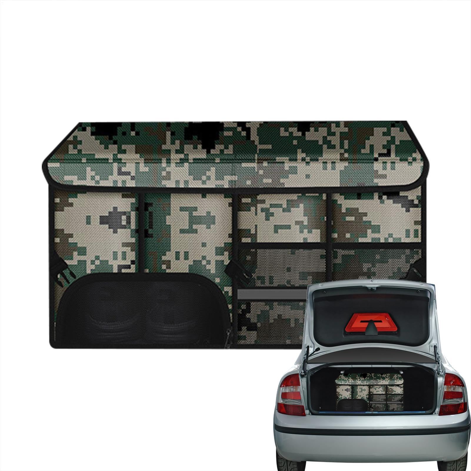 Boîte de rangement de coffre pliable, organisateur de coffre de voiture