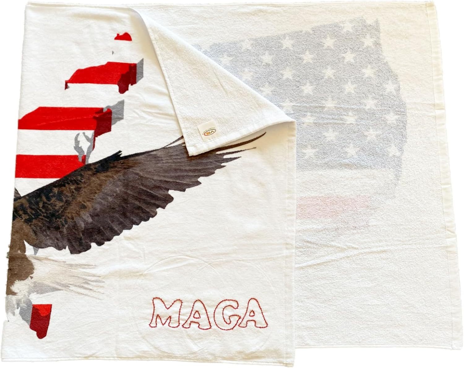 Variety To Go America Flag Beach Towel, MAGA Large Bath Towels,100% Cotton, Donald Trump Bath Towels, Save America, Oversized Bath Towels, Fast Drying Towel for Kids’ Adult