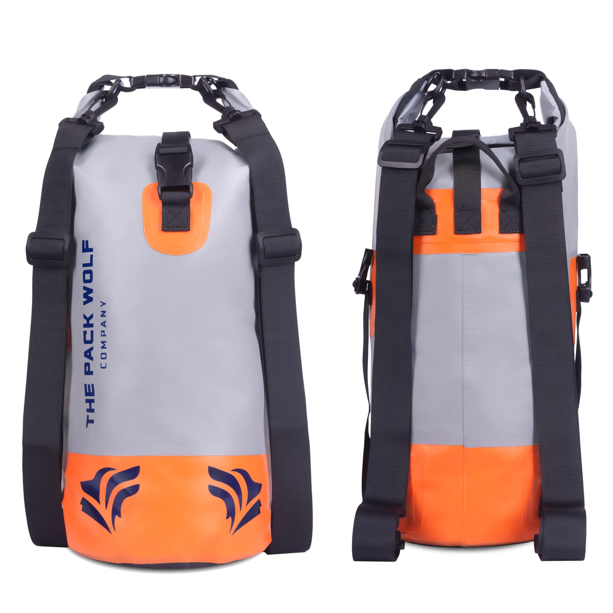 The Pack Wolf CompanyPremium Waterproof Dry Bag, Waterproof Backpack with Adjustable Shoulder Straps, Durable Dry Bag for Kayaking, Rafting, Boating, Camping, Hiking & Fishing, Waterproof Bags, 10L