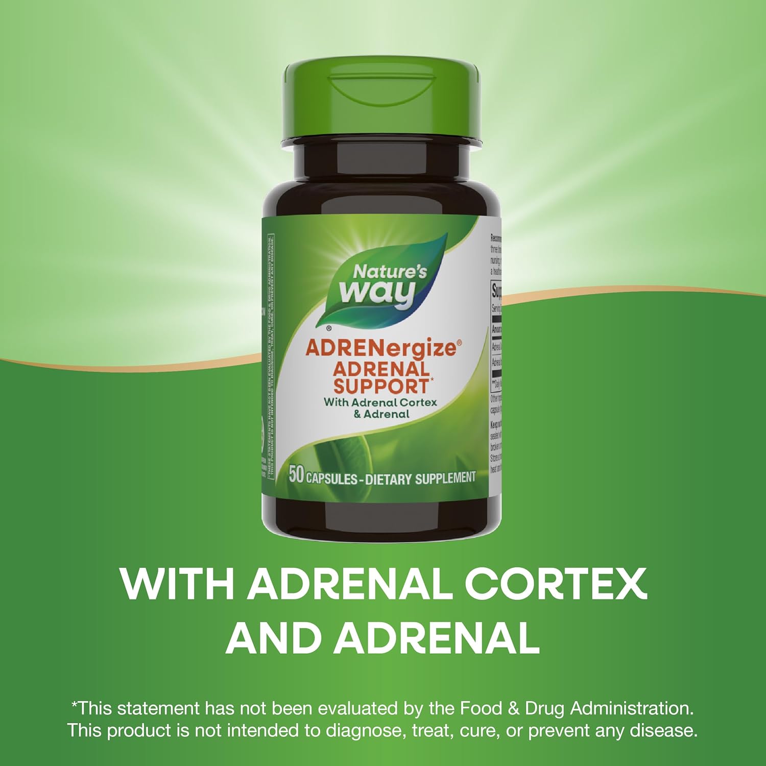 Nature's Way ADRENergize, Adrenal Support*, No Gluten, 50 Capsules (Packaging May Vary) - Image 4