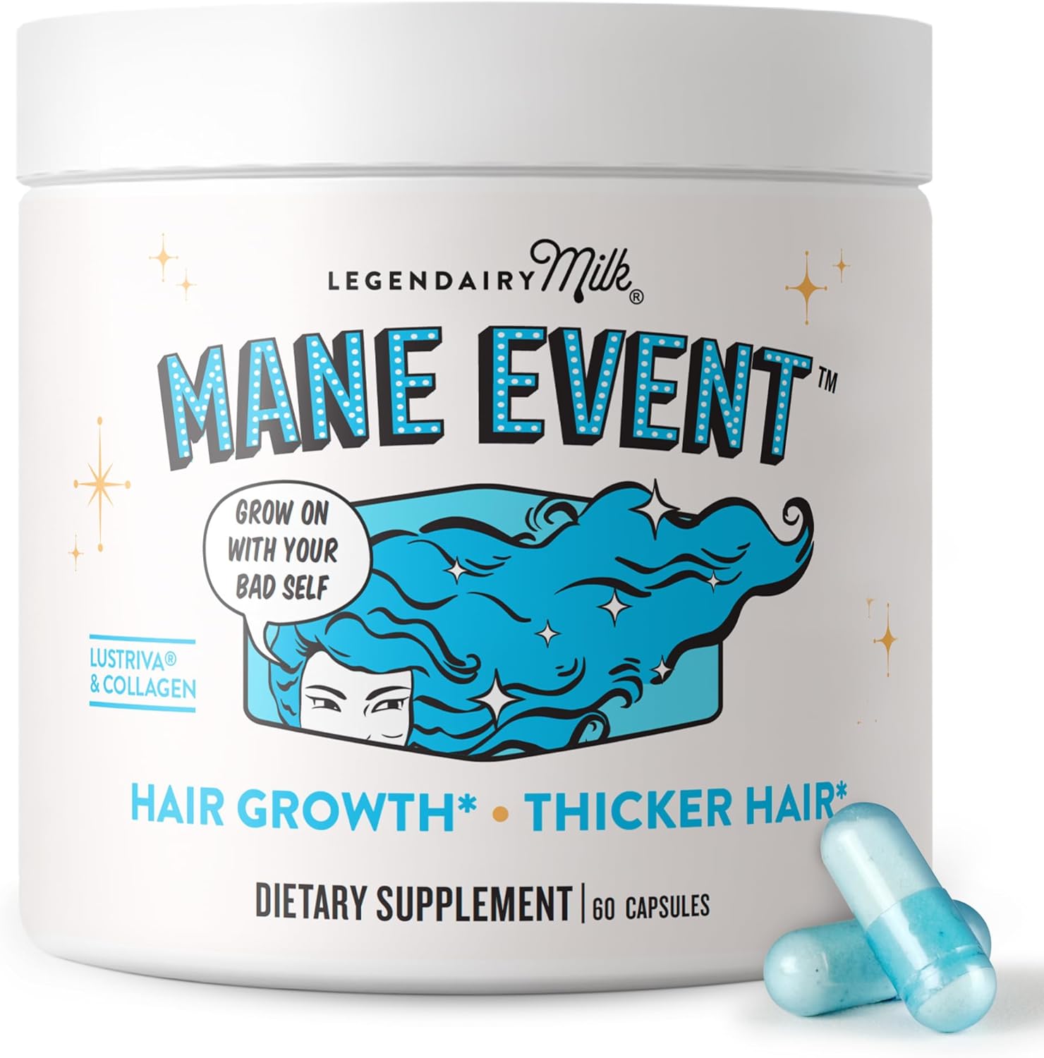 Legendairy Milk Mane Event™ – Hair Skin and Nails Vitamins with Collagen Peptides, Biotin & Lustriva® – Hair Vitamins for Women – Supplement Promotes Hair Growth for Thicker & Fuller Hair Legendairy Milk Mane Event™ – Hair Skin and Nails Vitamins with Collagen Peptides, Biotin & Lustriva® – Hair Vitamins for Women – Supplement Promotes Hair Growth for Thicker & Fuller Hair
