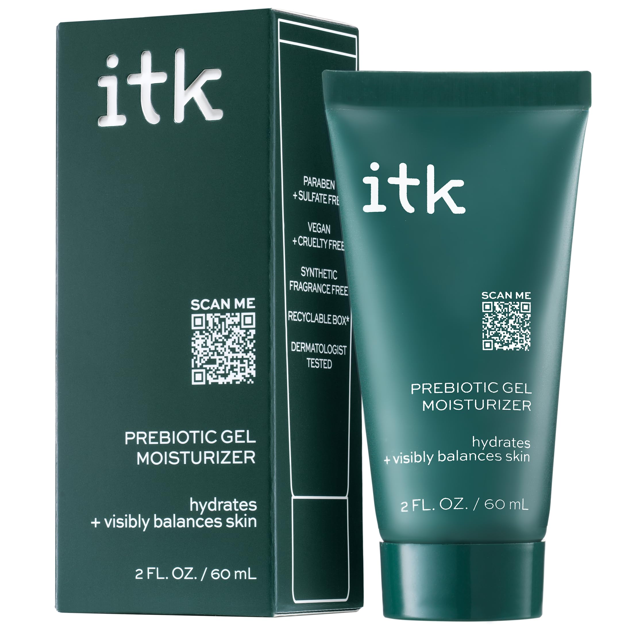 Amazon.com: ITK Skincare Prebiotic Gel Face Moisturizer For Oily