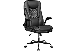 Ergonomic Leather Executive Office Chair with Adjustable Lumbar Support