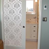 Vista 12 de Película decorativa para ventana de vidrio esmerilado, película decorativa de privacidad para ventana, calcomanía para ventana de vitral, bloqueo