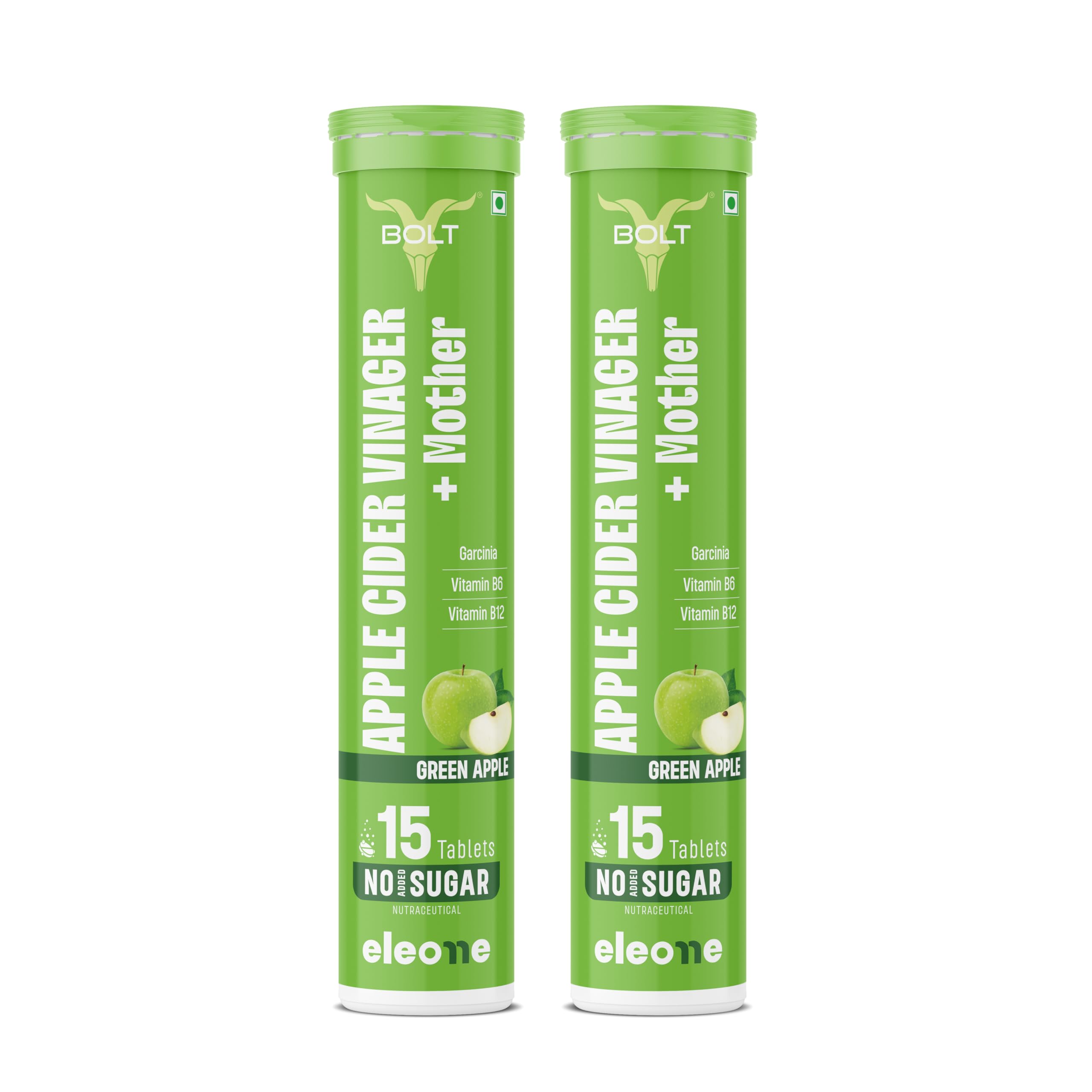 Bolt Nutrition Apple Cider Vinegar Effervescent Tablet With Mother (30 count (Pack of 2), Green Apple)-image-9
