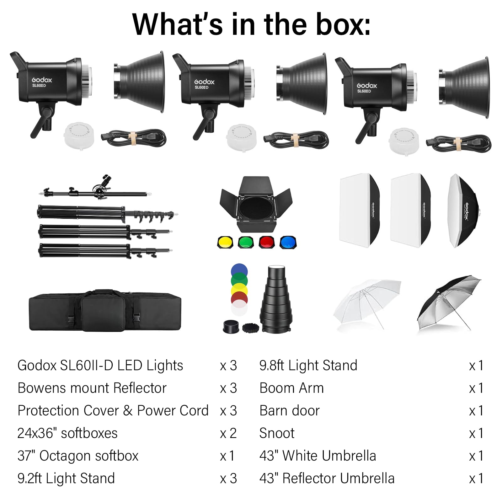 Amazon.com : Godox SL60IID Softbox Lighting Kit Professional