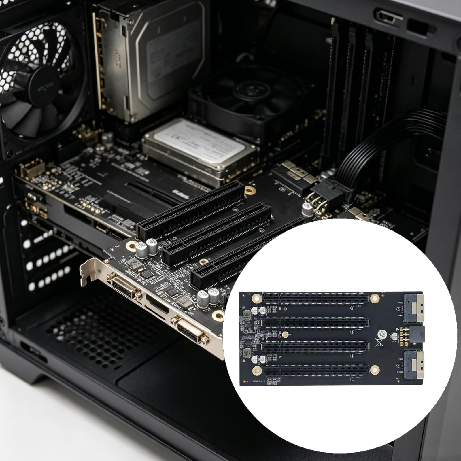 Scheda Estensione PCIe4.0 avanzata con 4 Slot PCIe X4X4X4X4 e Robusta Base Tg170 per Un Funzionamento Stabile