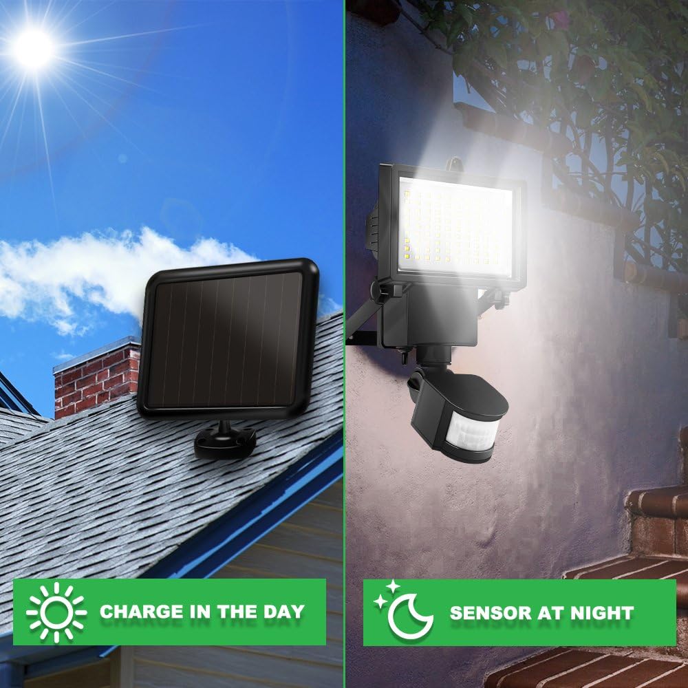 Solar Lights Outdoor, Costech Ultra Bright 90 LED Solar Motion Sensor Lights Outdoor; Wide Angle Illumination/ 3 Control Dials/Waterproof Solar Security Lights for Outside Wall, Patio (2 Pack)