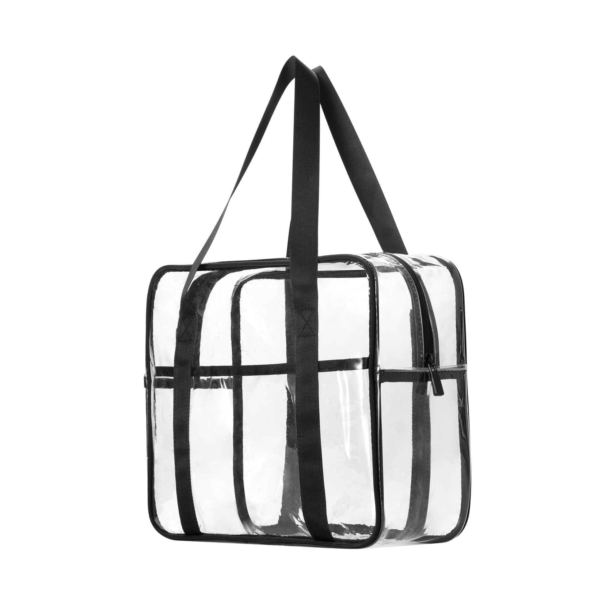 Bolsa Tote Transparente Aprobada para el Estadio, Bolsa de Aseo, Correa para el Hombro, Impermeable para Mujer y Hombre
