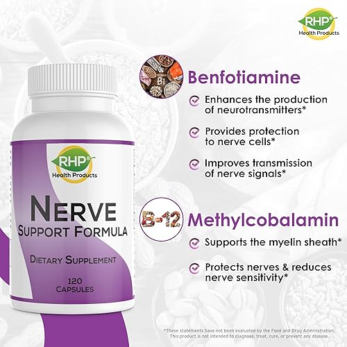 Miniatura 3 de Fórmula para el apoyo nutricional de la neuropatía periférica y el alivio del dolor nervioso 120 Cápsulas