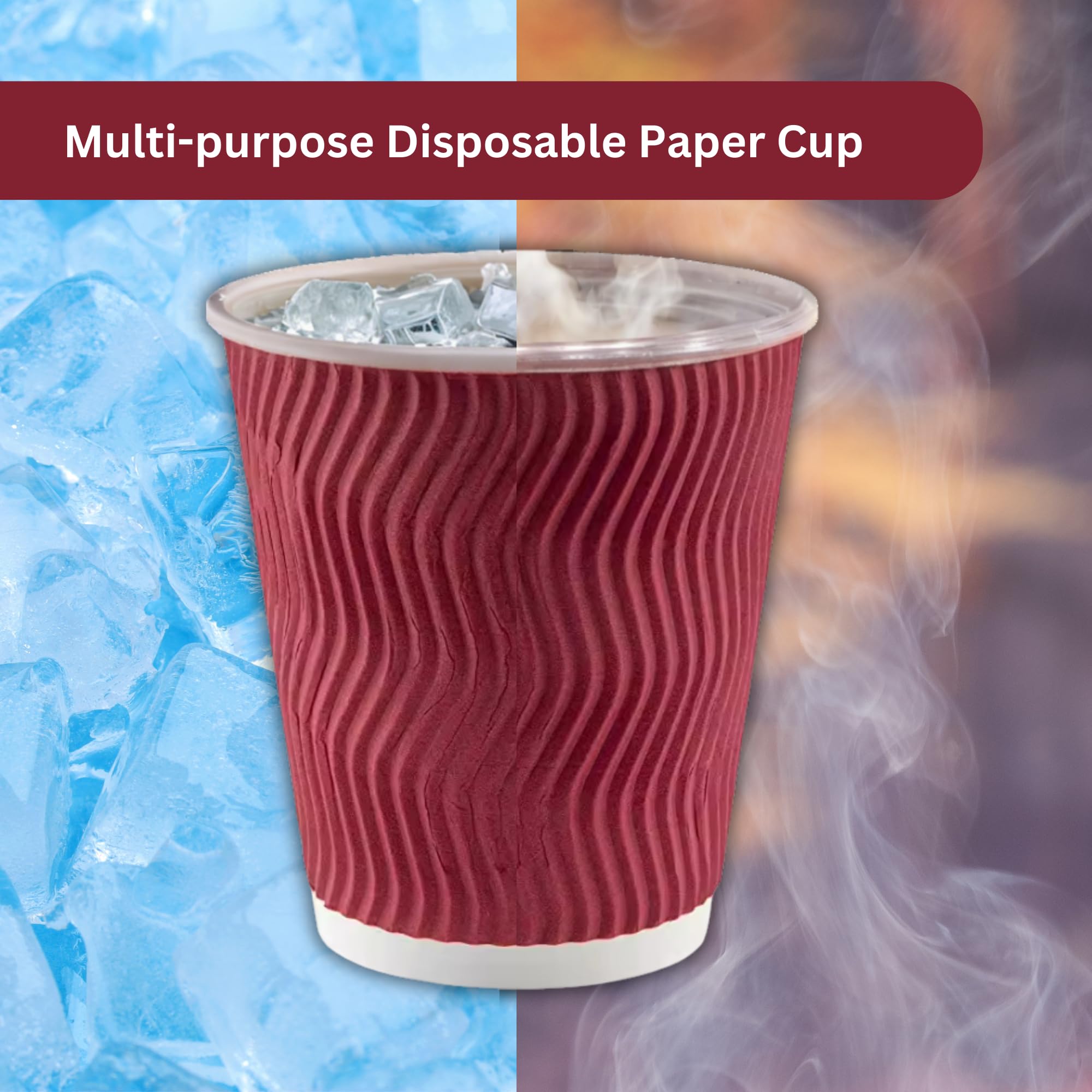 500pk 8oz Triple Wall Paper Cups (Red) thumbnail 6